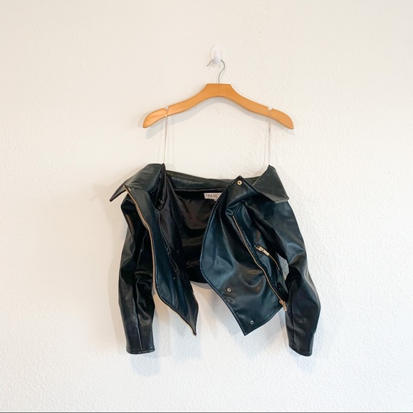 House of CB Romera Off Shoulder Black Jacket S - Picture 7 of 16